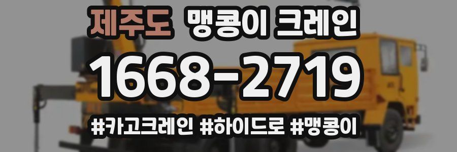 제주도 맹콩이 크레인