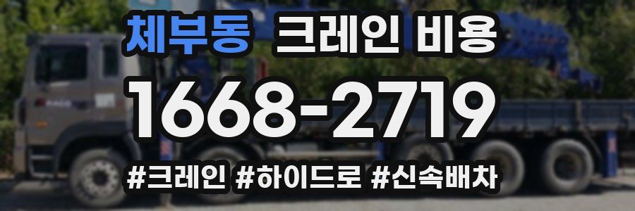 체부동 크레인 비용