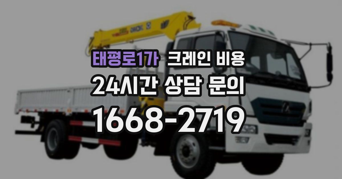 태평로1가 크레인 비용
