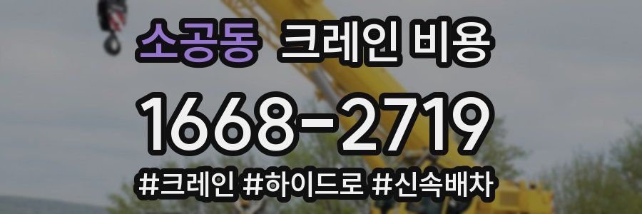 소공동 크레인 비용
