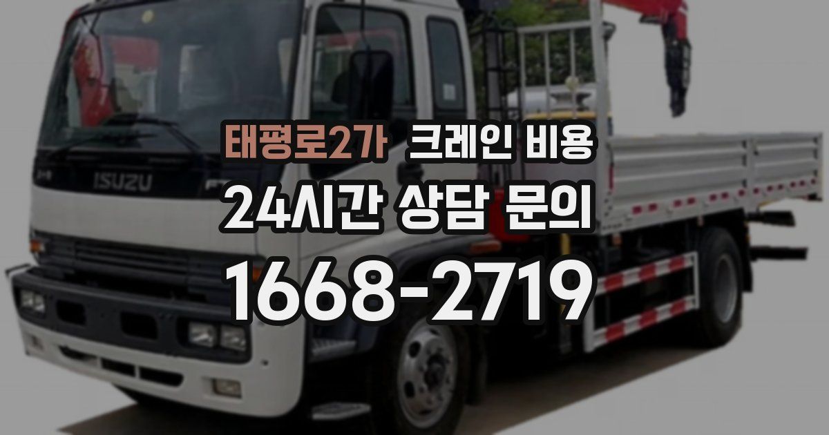 태평로2가 크레인 비용