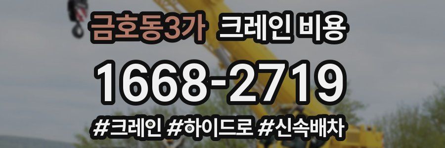 금호동3가 크레인 비용