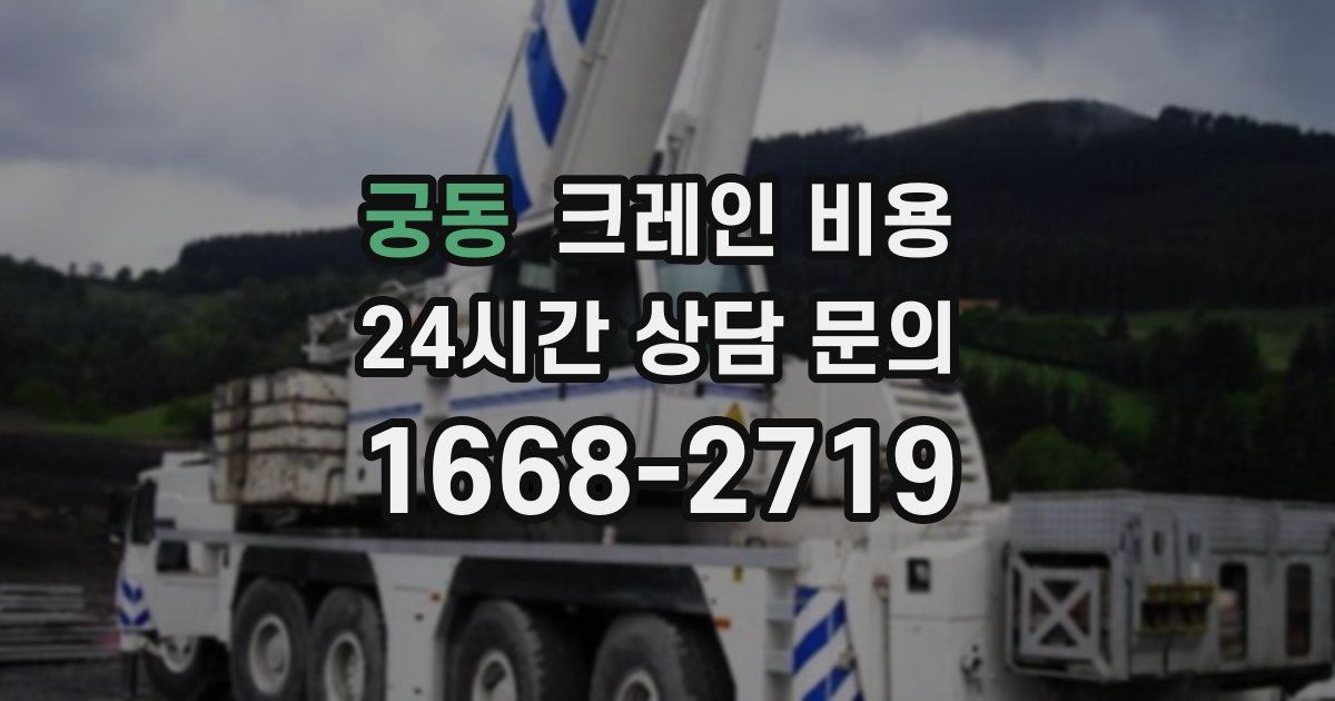 궁동 크레인 비용