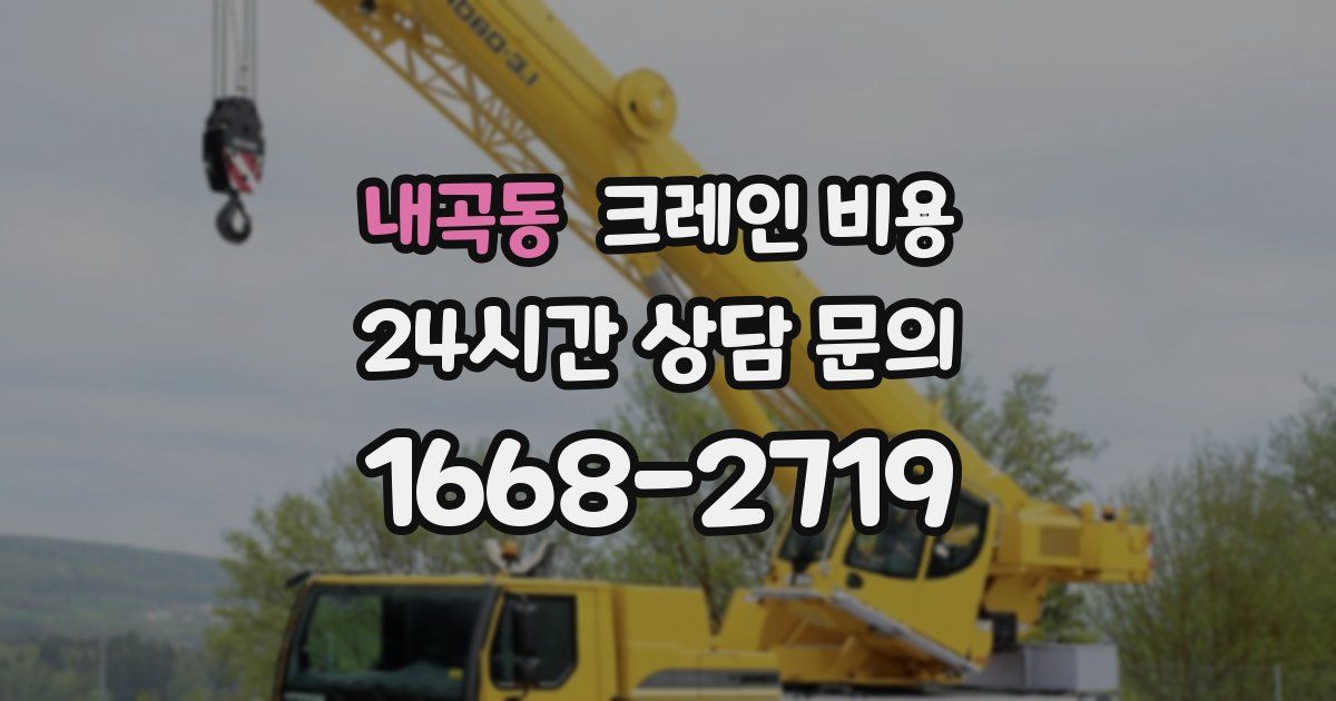 내곡동 크레인 비용