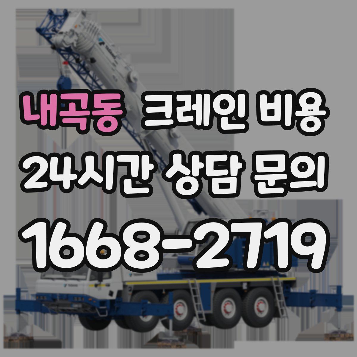 내곡동 크레인 비용