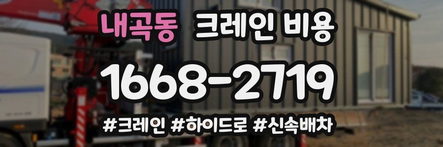내곡동 크레인 비용