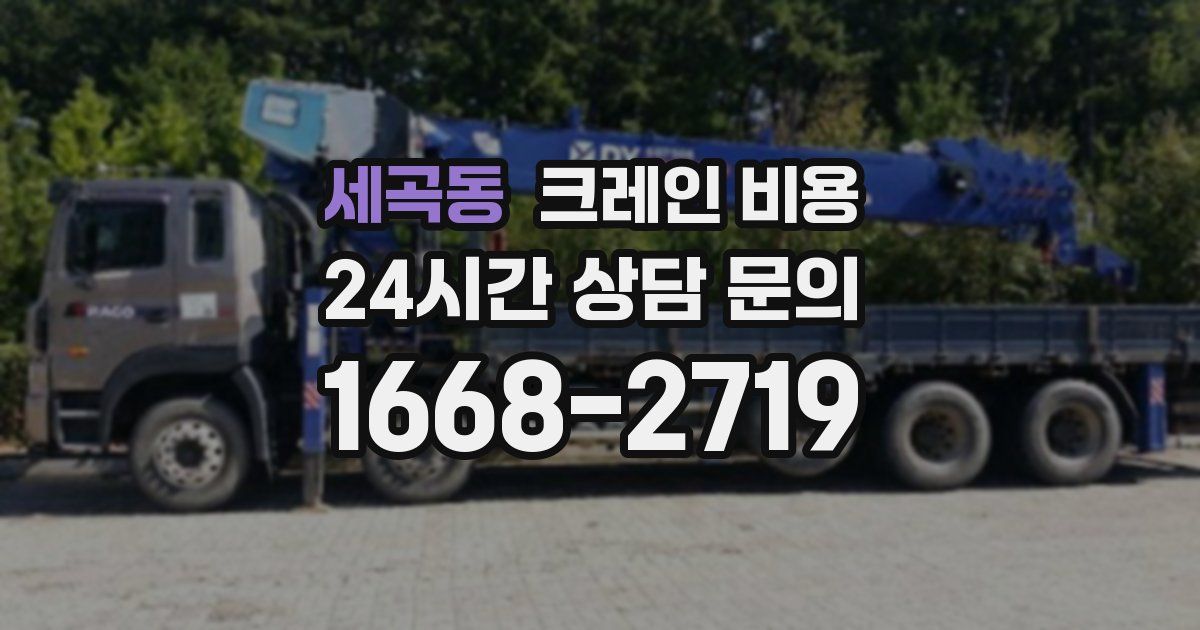 세곡동 크레인 비용