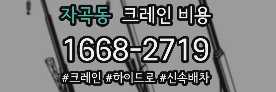 자곡동 크레인 비용