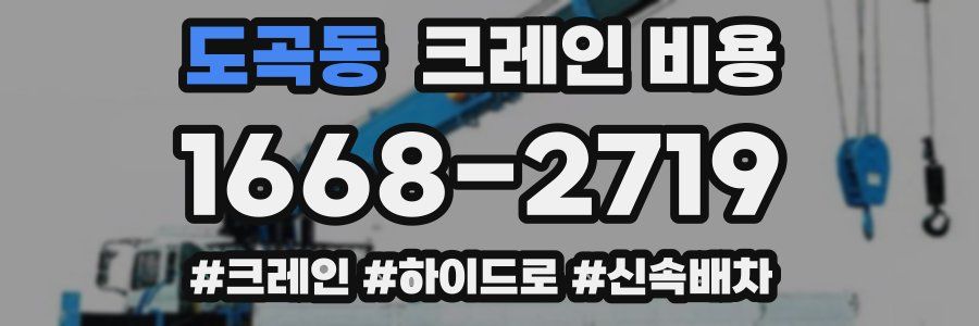 도곡동 크레인 비용