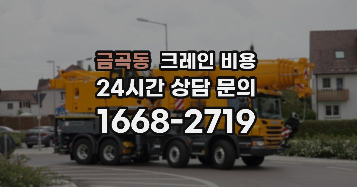 금곡동 크레인 비용