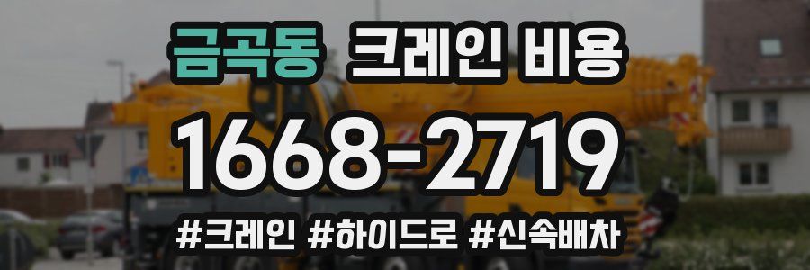 금곡동 크레인 비용