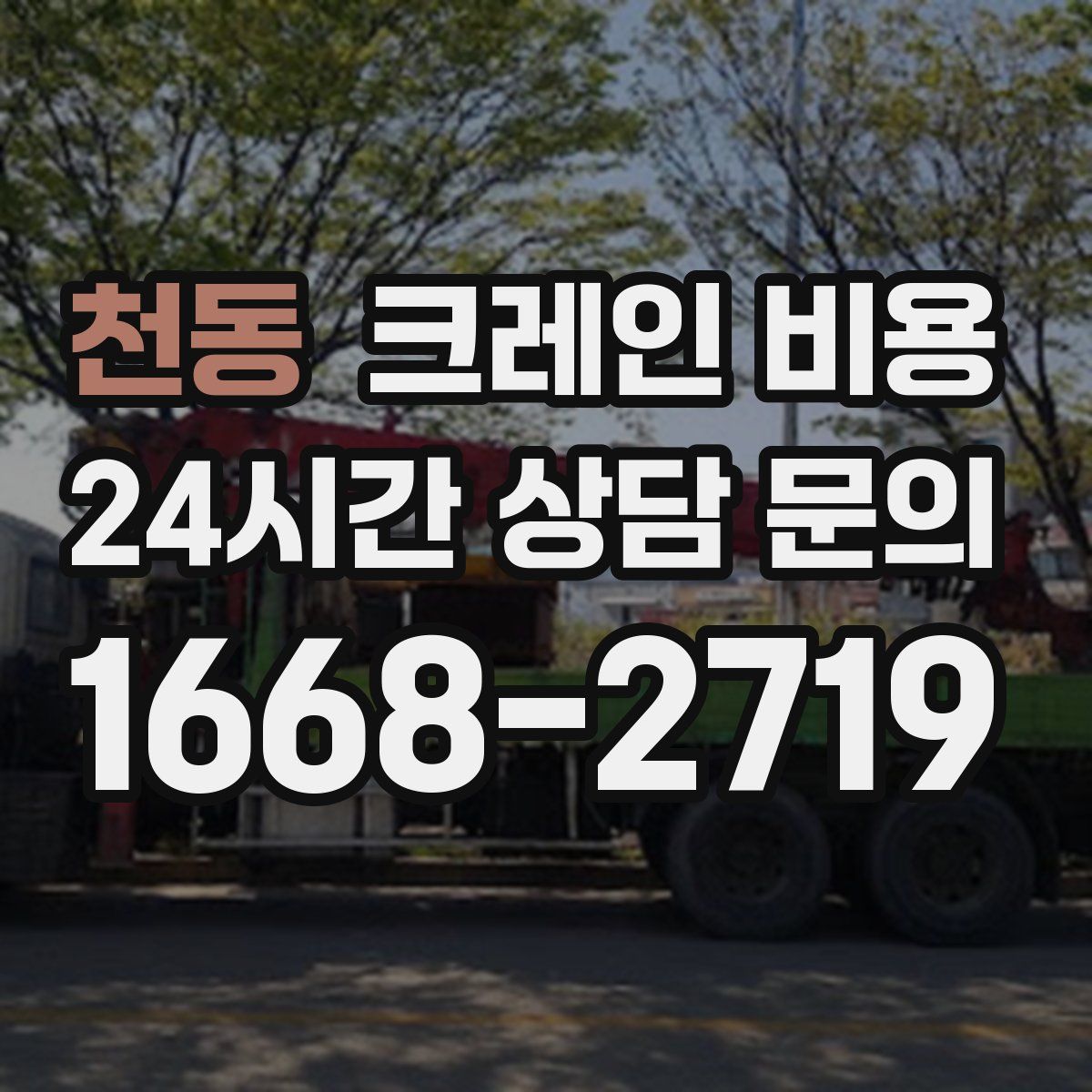 천동 크레인 비용