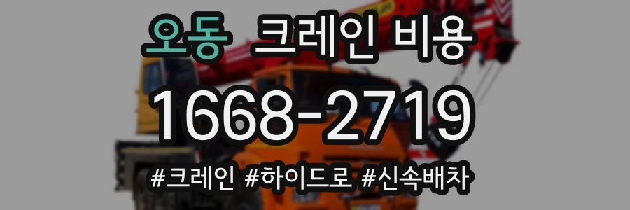 오동 크레인 비용