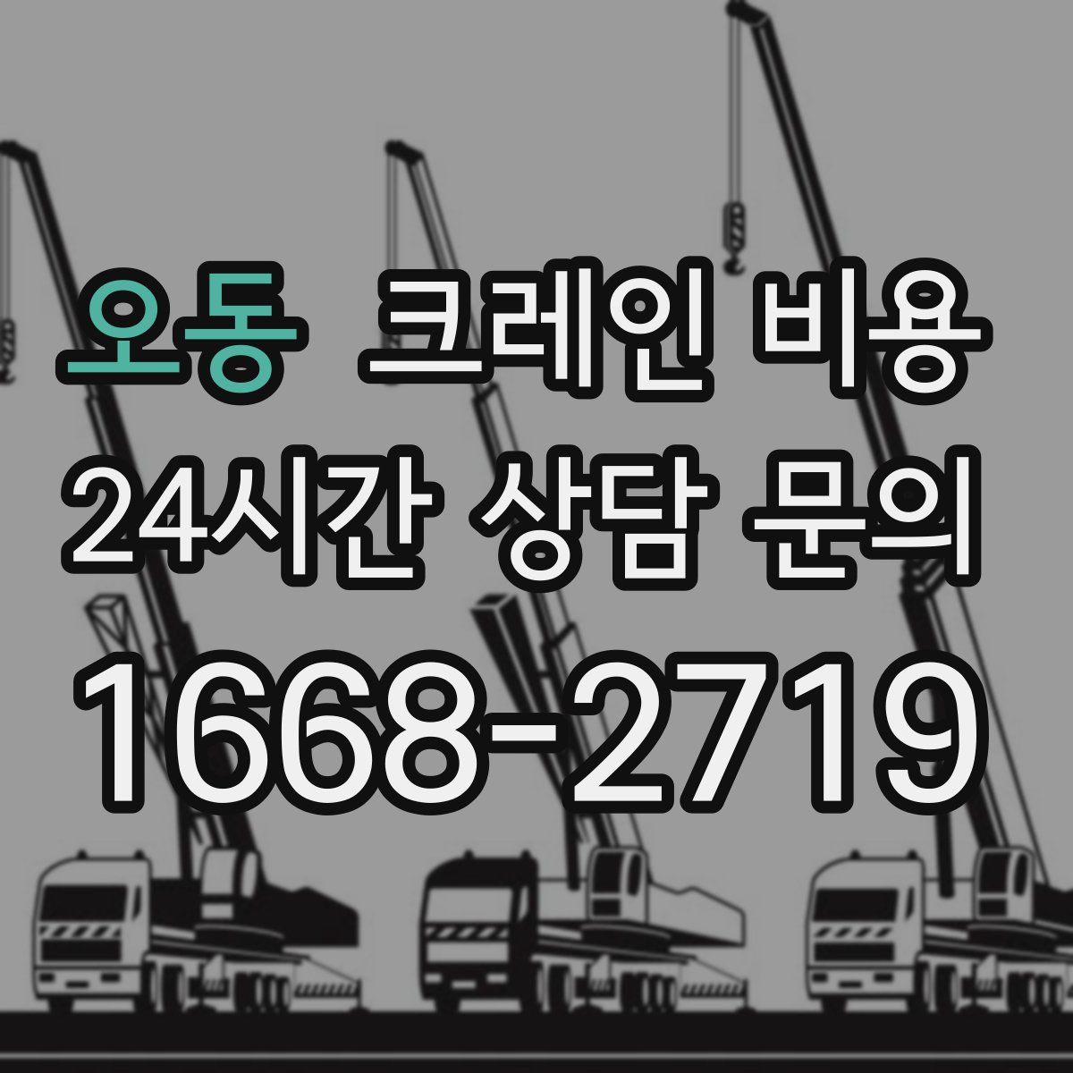 오동 크레인 비용