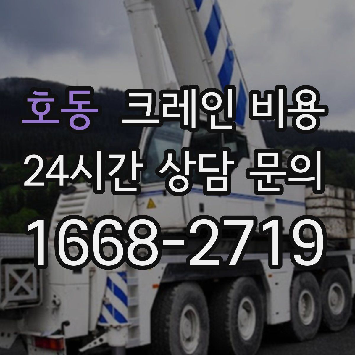 호동 크레인 비용