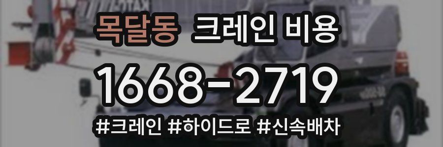 목달동 크레인 비용
