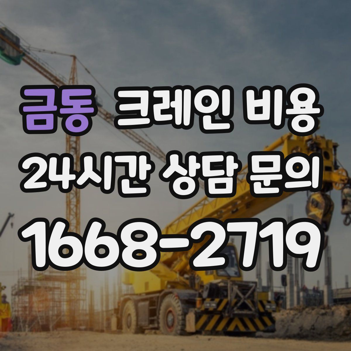 금동 크레인 비용