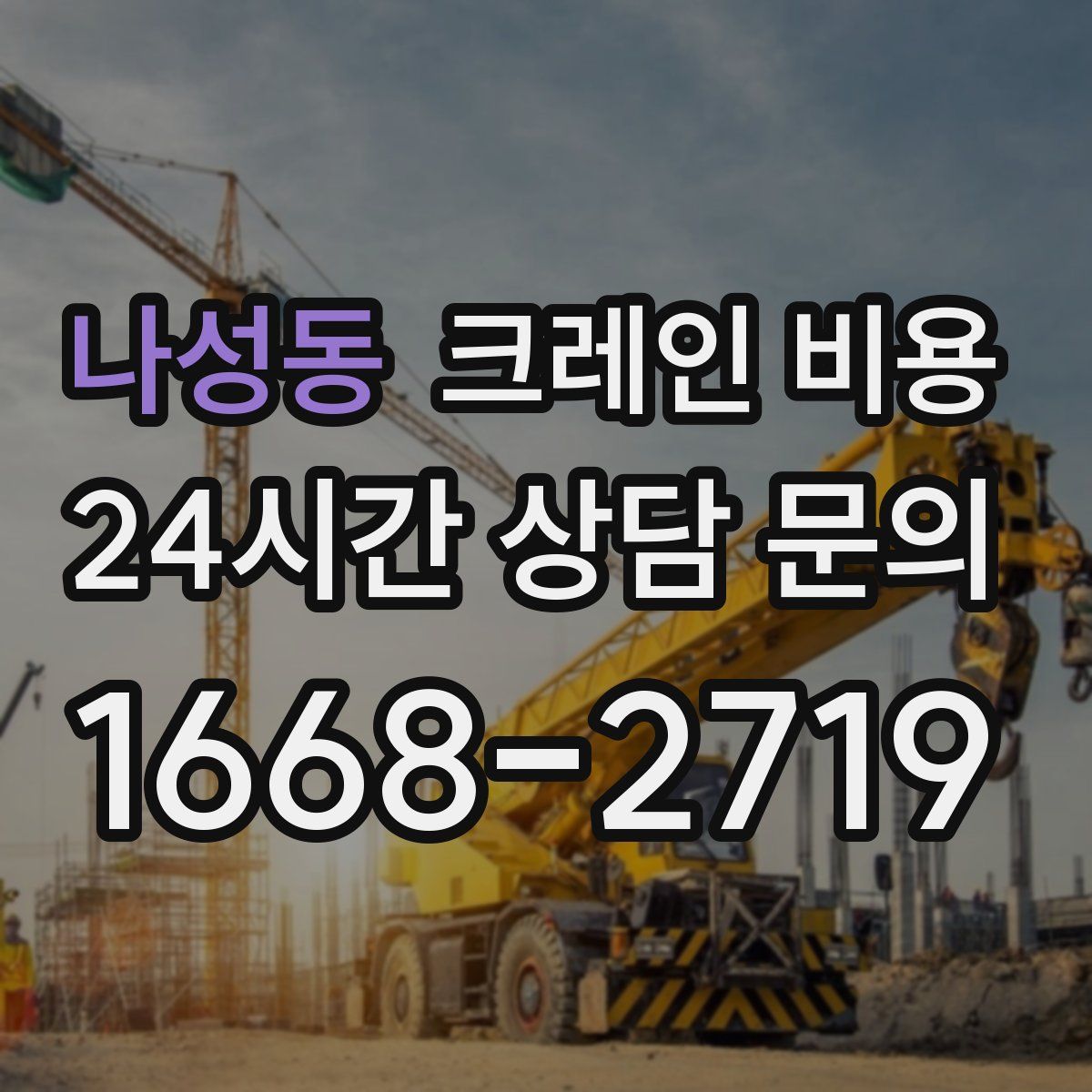 나성동 크레인 비용