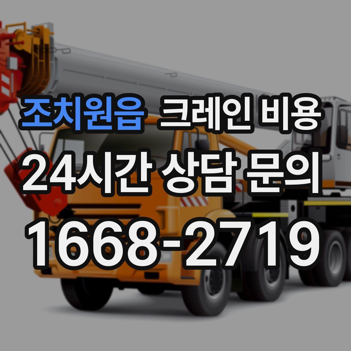 조치원읍 크레인 비용