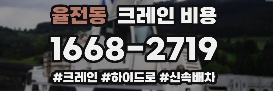 율전동 크레인 비용