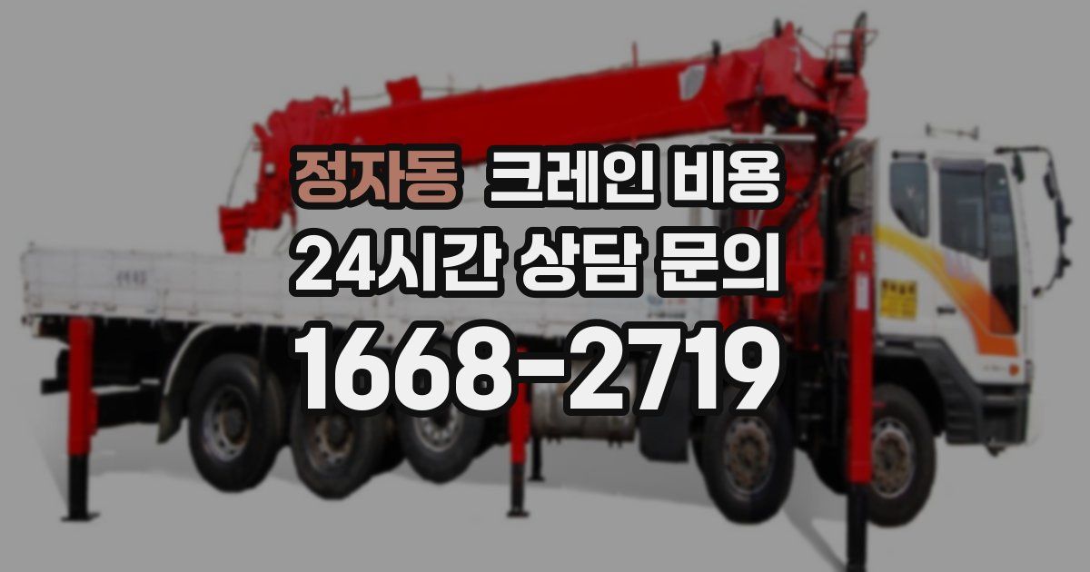정자동 크레인 비용