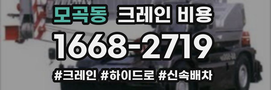 모곡동 크레인 비용