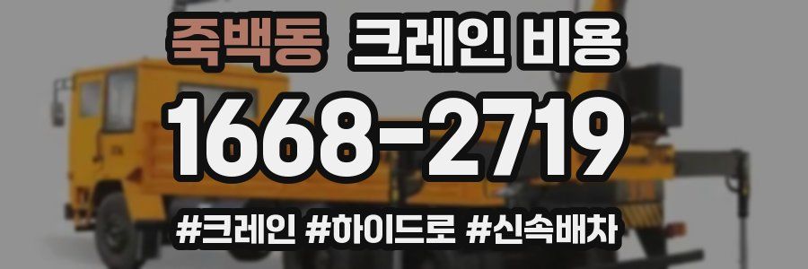 죽백동 크레인 비용