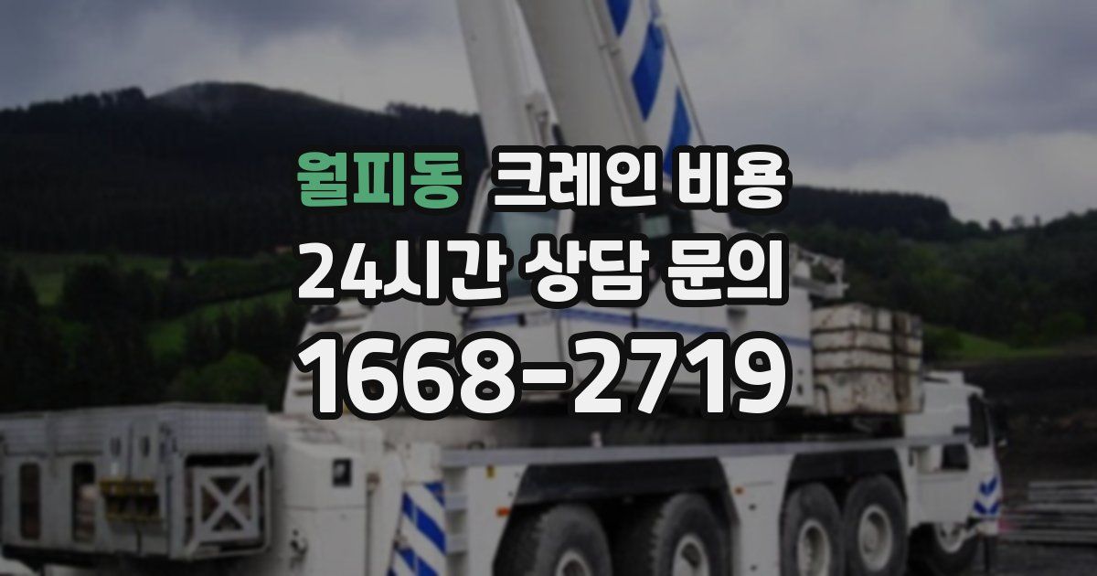 월피동 크레인 비용