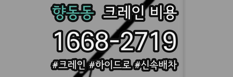 향동동 크레인 비용