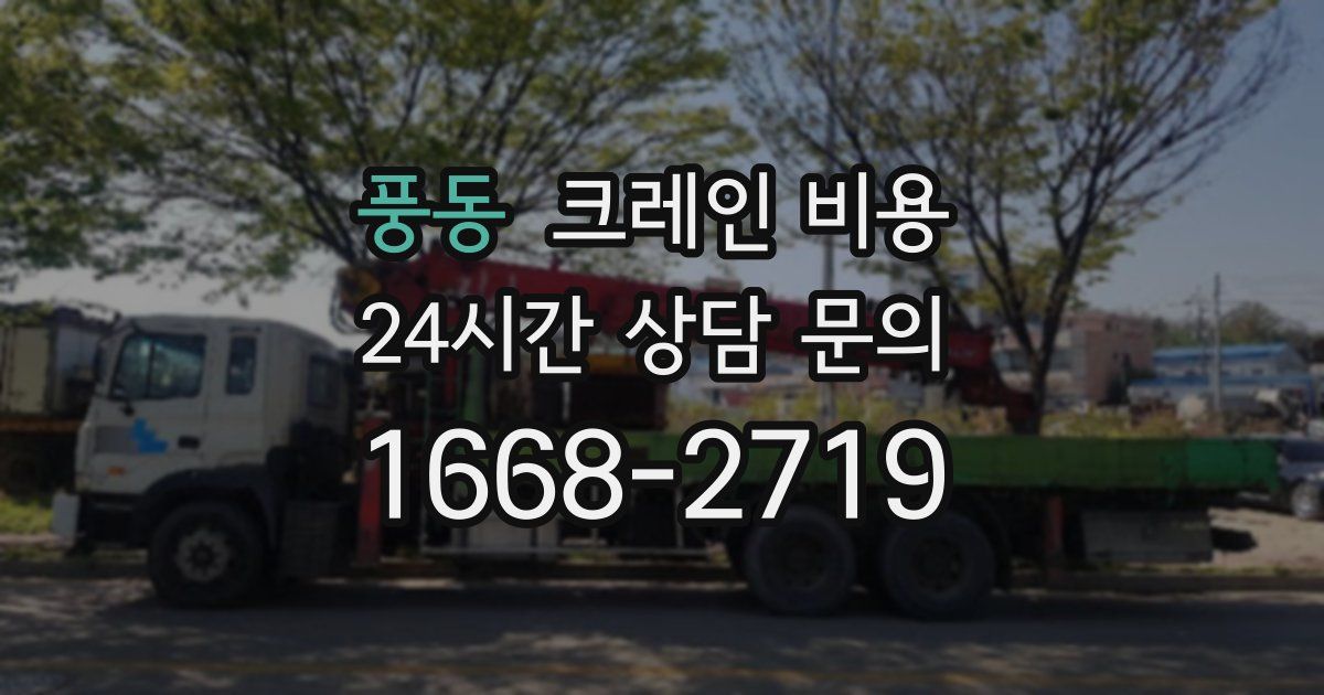 풍동 크레인 비용