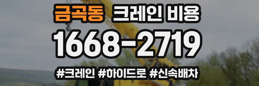 금곡동 크레인 비용
