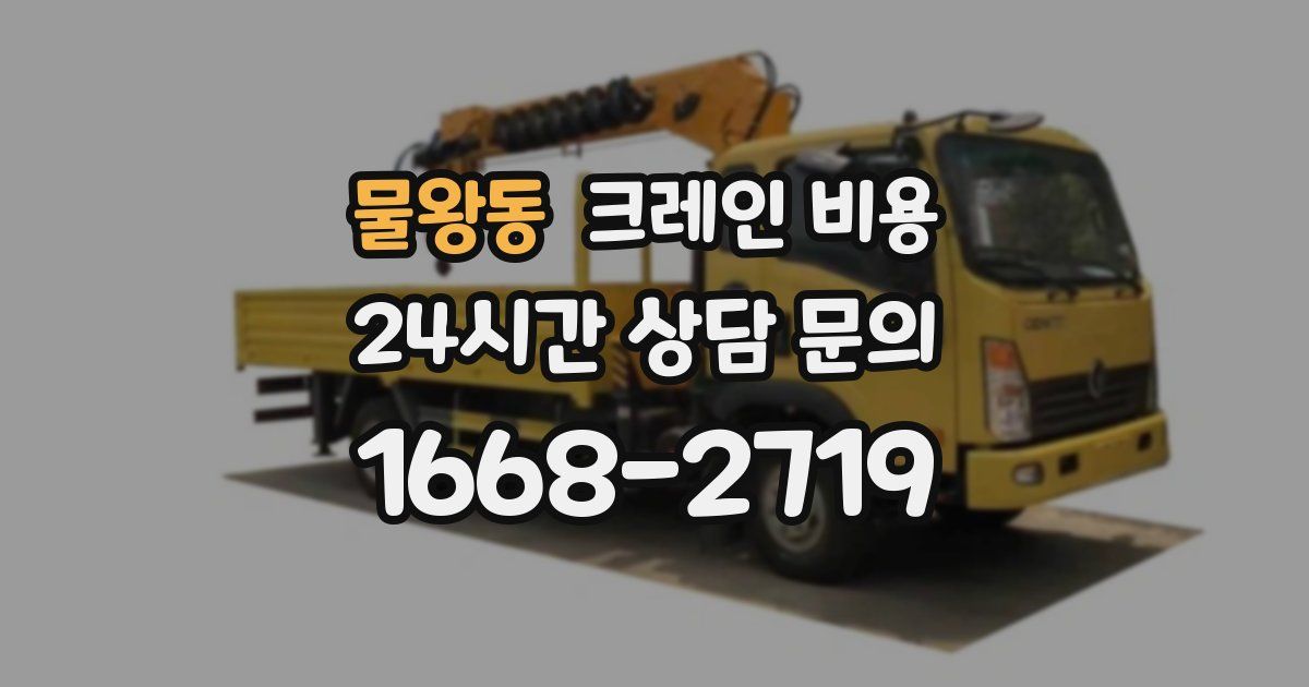 물왕동 크레인 비용