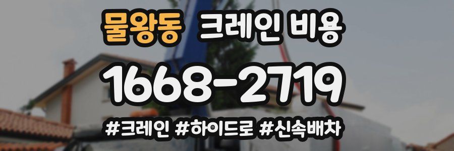 물왕동 크레인 비용
