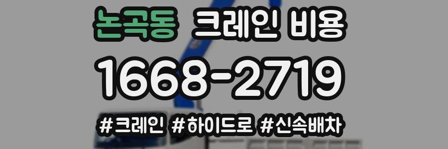 논곡동 크레인 비용