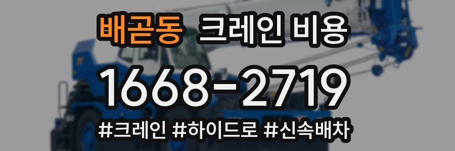 배곧동 크레인 비용