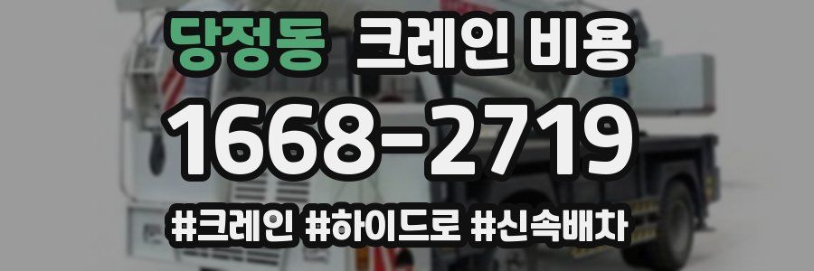 당정동 크레인 비용