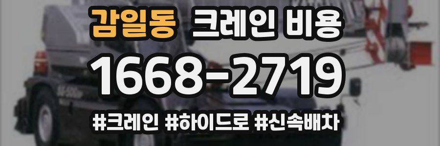 감일동 크레인 비용