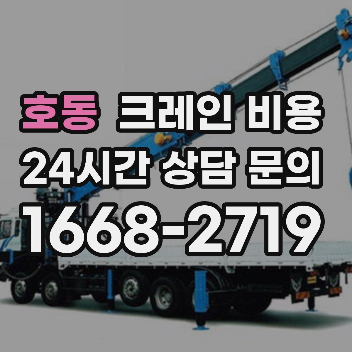 호동 크레인 비용
