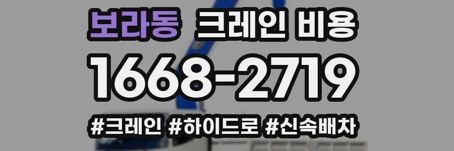 보라동 크레인 비용