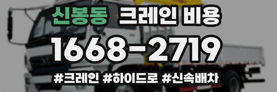 신봉동 크레인 비용
