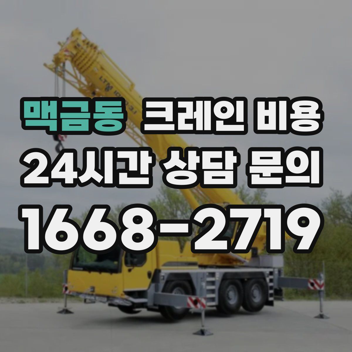 맥금동 크레인 비용