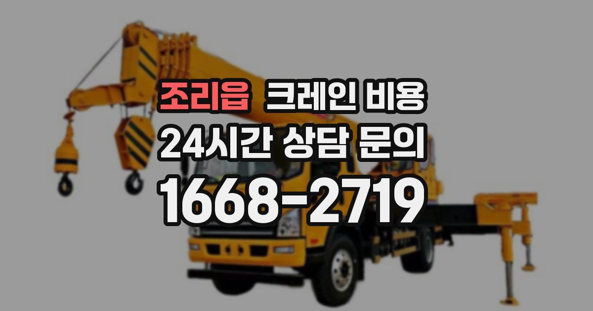 조리읍 크레인 비용