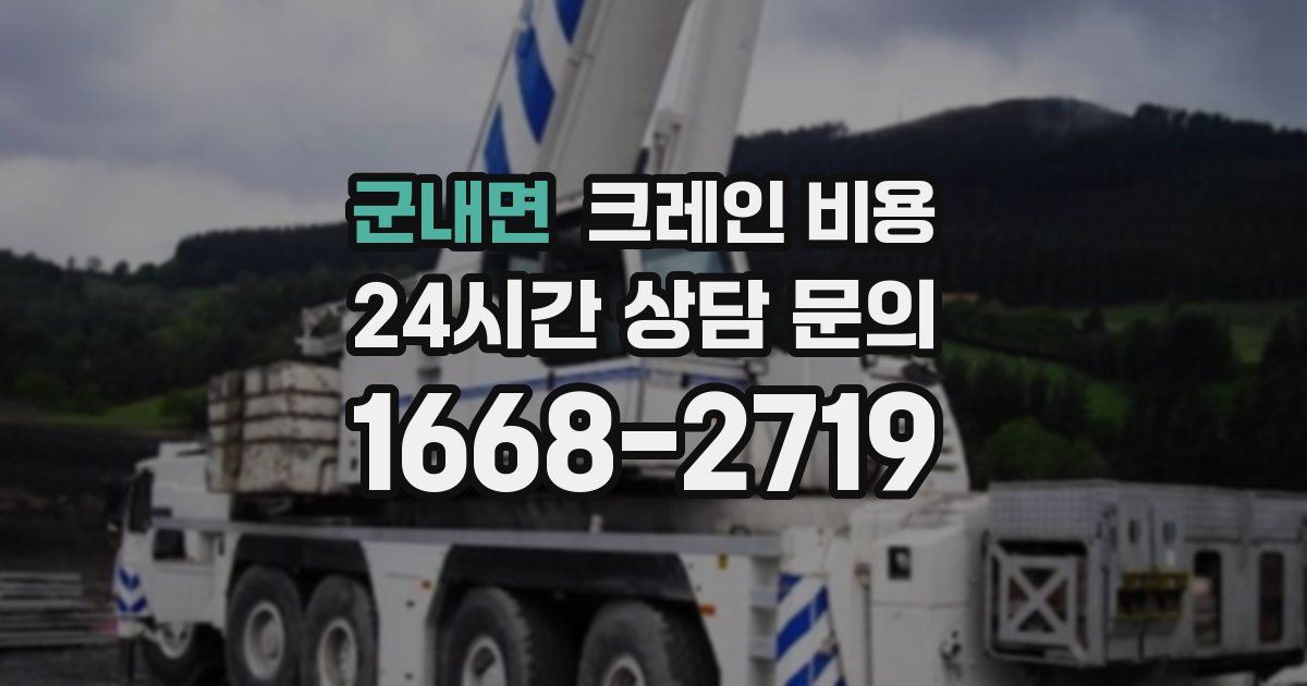 군내면 크레인 비용