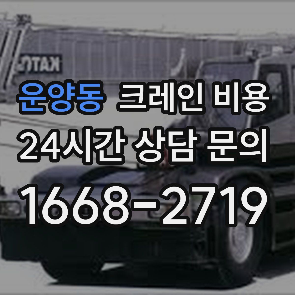 운양동 크레인 비용