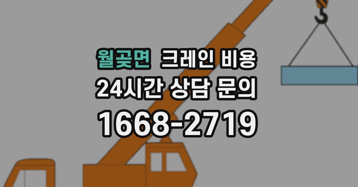 월곶면 크레인 비용