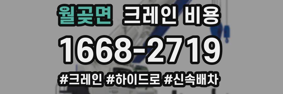 월곶면 크레인 비용