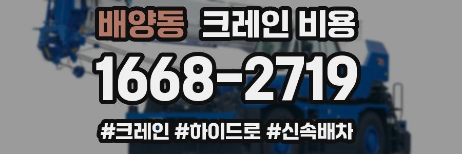 배양동 크레인 비용