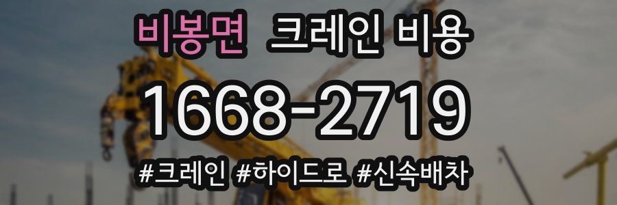 비봉면 크레인 비용