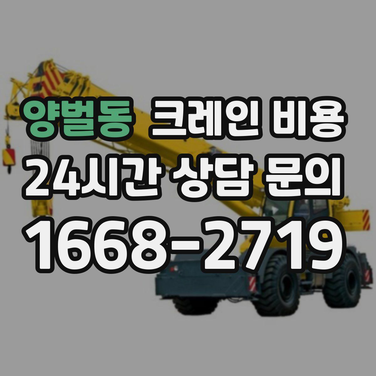 양벌동 크레인 비용