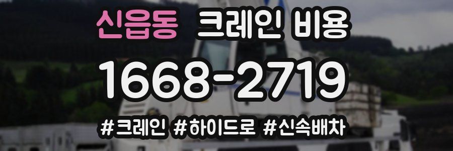 신읍동 크레인 비용